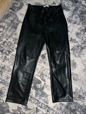 Abercrombie & Fitch Black Faux Leather women